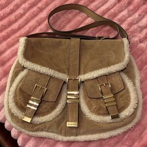 Michael Kors Darrington Shearling Suede Bag